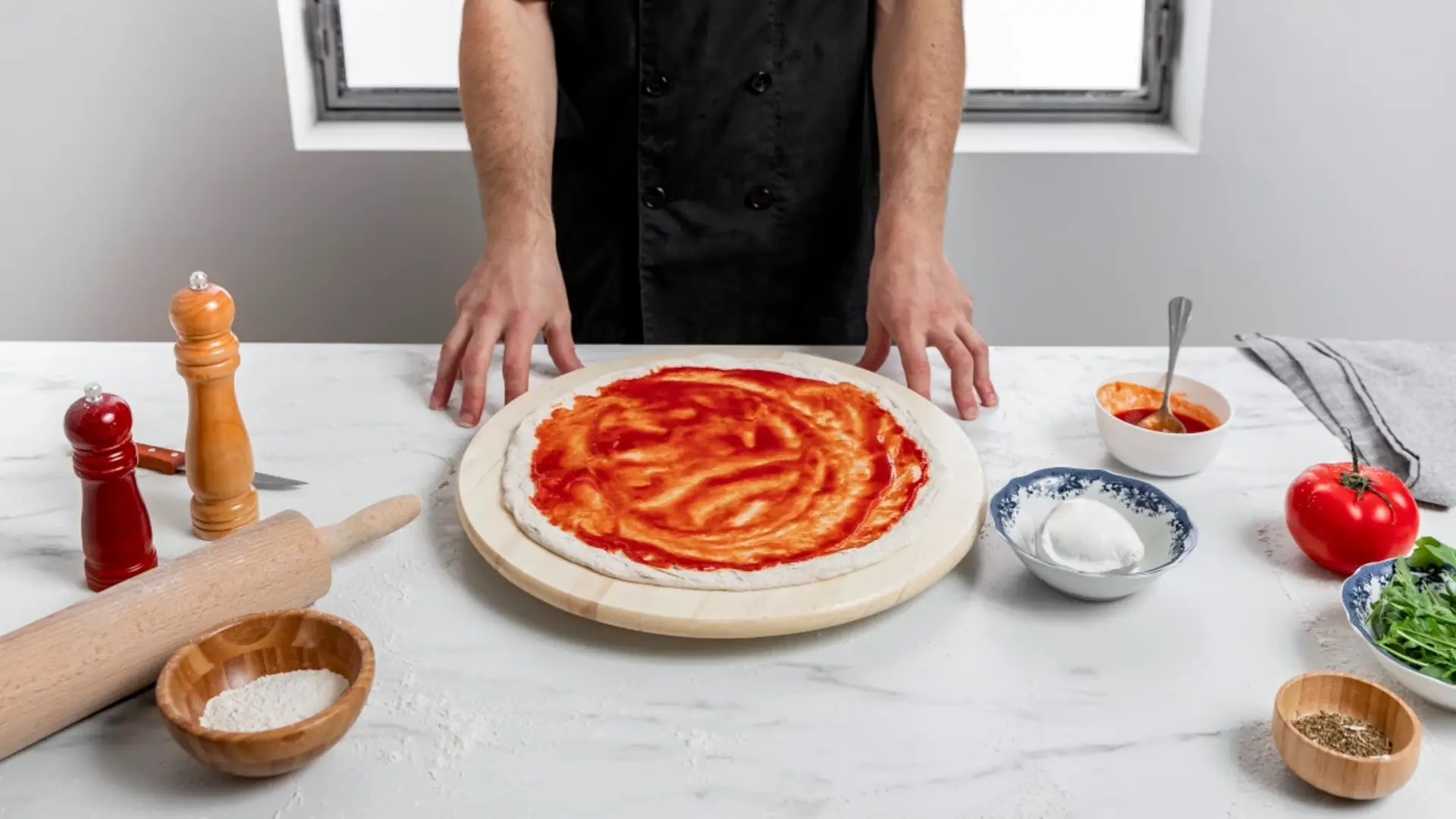 Pizza Casera con Mozzarella